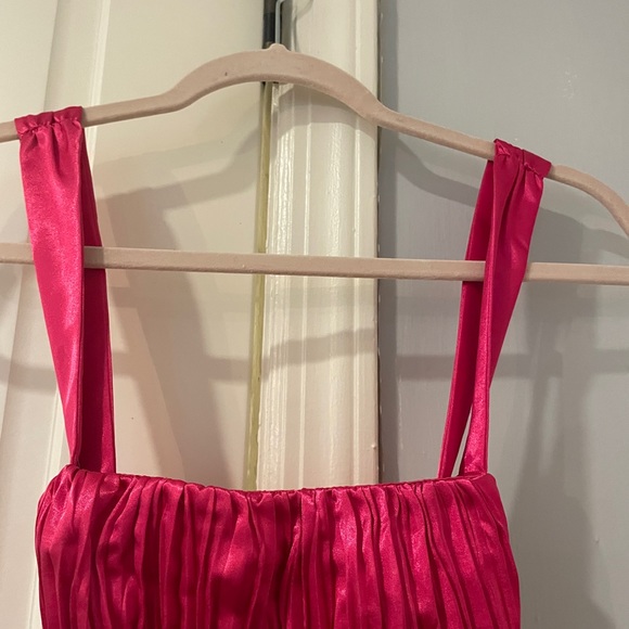 Anthropologie Maeve Bow-Tie Satin Mini Dress Size 4 - Picture 9 of 10